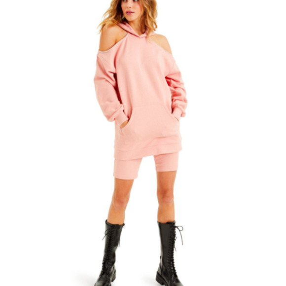 Culpos x INC Women's Biker Shorts Blush Pink SZ MEDIUM Biker Pull-On Solid - Picture 1 of 9